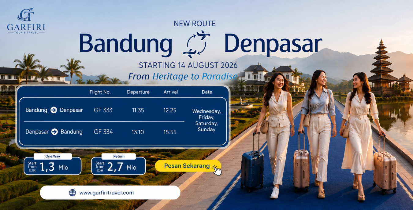 Tiket Pesawat Garuda Indonesia Buka Rute Langsung Bali ke Bandung Mulai