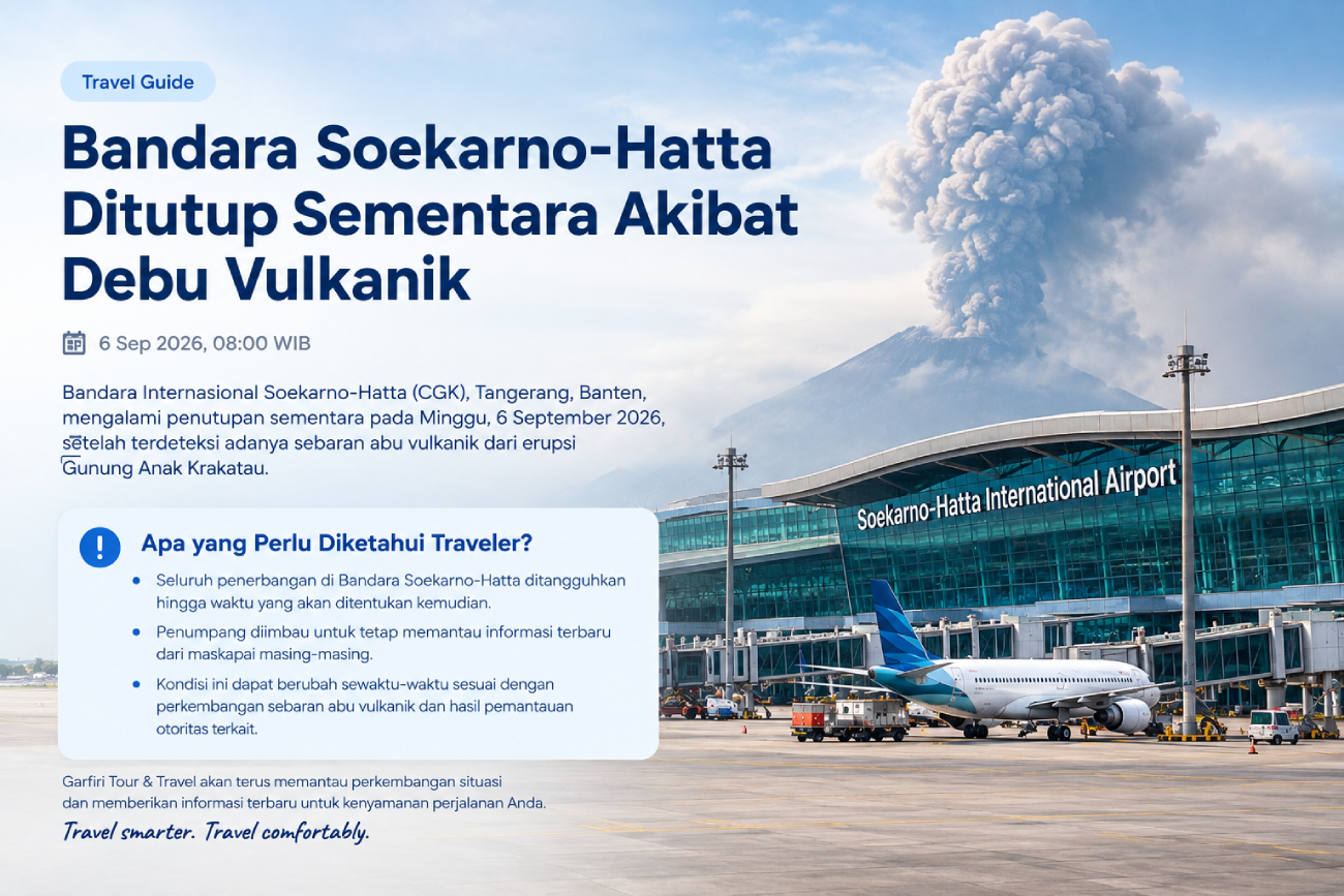 Bandara Soekarno-Hatta Ditutup Sementara Akibat Abu Vulkanik Anak Krakatau